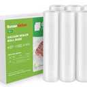 [2025 Upgraded] Bonsenkitchen 6 Rolls 8" x 16' Vacuum Sealer Bags for Food with a Color Box, Easy to Store, Commercial Grade, BPA Free, Great for Food Storage or Sous Vide, VB20