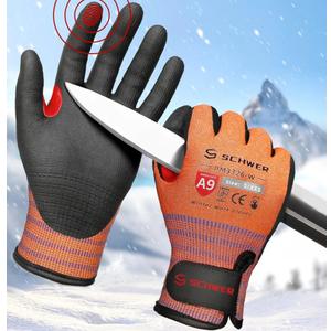 2pcs Schwer FreezeGuard-X Winter Work Gloves for Men and Women, ANSI A9 Cut Resistant Gloves for Extreme Protection, Freezer Glove With Super Grip, Touchscreen, Thermal Insulated, PM3326-W (XXS) Pack of 2