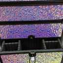 Makeup Train Case with Drawer, Rolling Makeup Case, Cosmetology Case on Wheels, Gift, Large Makeup Case Organizers, Professional for Salon Barber, Nail, Tattoo, Black Colourful