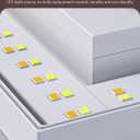 EDISHINE 2 Pack LED Outdoor Wall Lights Exterior/Interior, 3000K-5000K Dimmable Wall Sconce, Small Square Modern Exterior Lighting Fixtures, IP65 Waterproof Aluminum Outside Porch Light, White