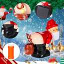 2 Pcs Christmas Santa Claus Bubble Machine Automatic Blowing Machine Santa Blower with Music Flashing Lights for Xmas Gift Indoor Outdoor Activity(Red)