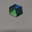 4 Pcs Fractal Fidget Hexagon,3D Printed Stress Relief Sensory Toys for ADHD,Autism,Kids&Adults,Whirling Spiral Design,Colorful Fidget Toy,Perfect for Holiday,Christmas,Birthday Gifts (Count of 1, Blue Green)