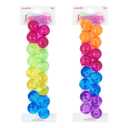 24pc Ponytailers Large Round Ponytail Balls Twin Bead Hair Elastics Bright Multicolored Twin Hair Beads Bauble Hair Ties Ponytail Holders, Toddler KidsValue Pack