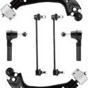 Front Lower Control Arm Suspension Kit Fit for Chevy Equinox 2005-2009, Torrent 2006-2009, Fit for Saturn Vue 2002-2007, with Ball Joint - 6pc Set (6pcs Front Lower Suspension Kit)
