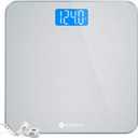 Etekcity Scale for Body Weight, Digital Bathroom Weighing Machine for People, Large and Easy-to-Read Backlight Display, Accurate with High Precision Measurements, Durable Tempered Glass, 400 lbs (11.8 x 11.8 inches, Grey)
