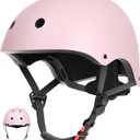 67i Kids Bike Helmet Toddler Helmets for Ages 3-8 Years Old Girls Boys Kid Adjustable Skateboard Bicycle Helmets Multi-Sport Ventilation Skateboarding Cycling Scooter Roller Skate Helmet (Small, Light Pink)