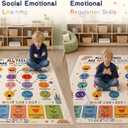 Calming Corner Classroom Rug 3 x 5 ft, Faux Wool Mat for Calm Down Corner