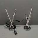 NUÜR LED Table Lamp Black, Diamond Bright Effect, Dimmable, Metallic Bedside Lamp with 3 Colour Temperature, Décor Lamp for Living Room, Bedroom, Office (Three Lines Table Lamp 2 Pack)