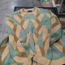 Oversize Jacquard Sweater, Small