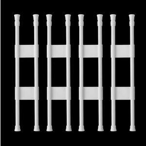 4 Sets Double RV Refrigerator Bars, 15.8-27.6 Inches Non-Slip Adjustable RV Fridge Tension Rods, for Camper Refrigerator, Kitchen, Bookshelf, Cupboard-White