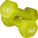 Amazon Basics Vinyl Coated Dumbbell Hand Weights 3lbs
