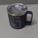 Gossby 14oz Super Daddio Travel Coffee Mug Tumbler - No. 1 Dad Nutrition Facts - Christmas, Fathers Day, Birthday Gift for Dad from Daughter Son Kid - Insulated Stainless Steel Cup with Handle