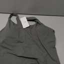 CRZ YOGA Butterlift Racerback Crop Tank Tops for Women - U Neck Yoga Padded Longline Sports Bras Pilates Workout ,Grey Sage, Medium