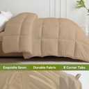 L LOVSOUL Down Alternative Comforter King Size Duvet Insert,All Season Duvet Insert with Corner Tabs,Khaki Comforter King 106x90Inches