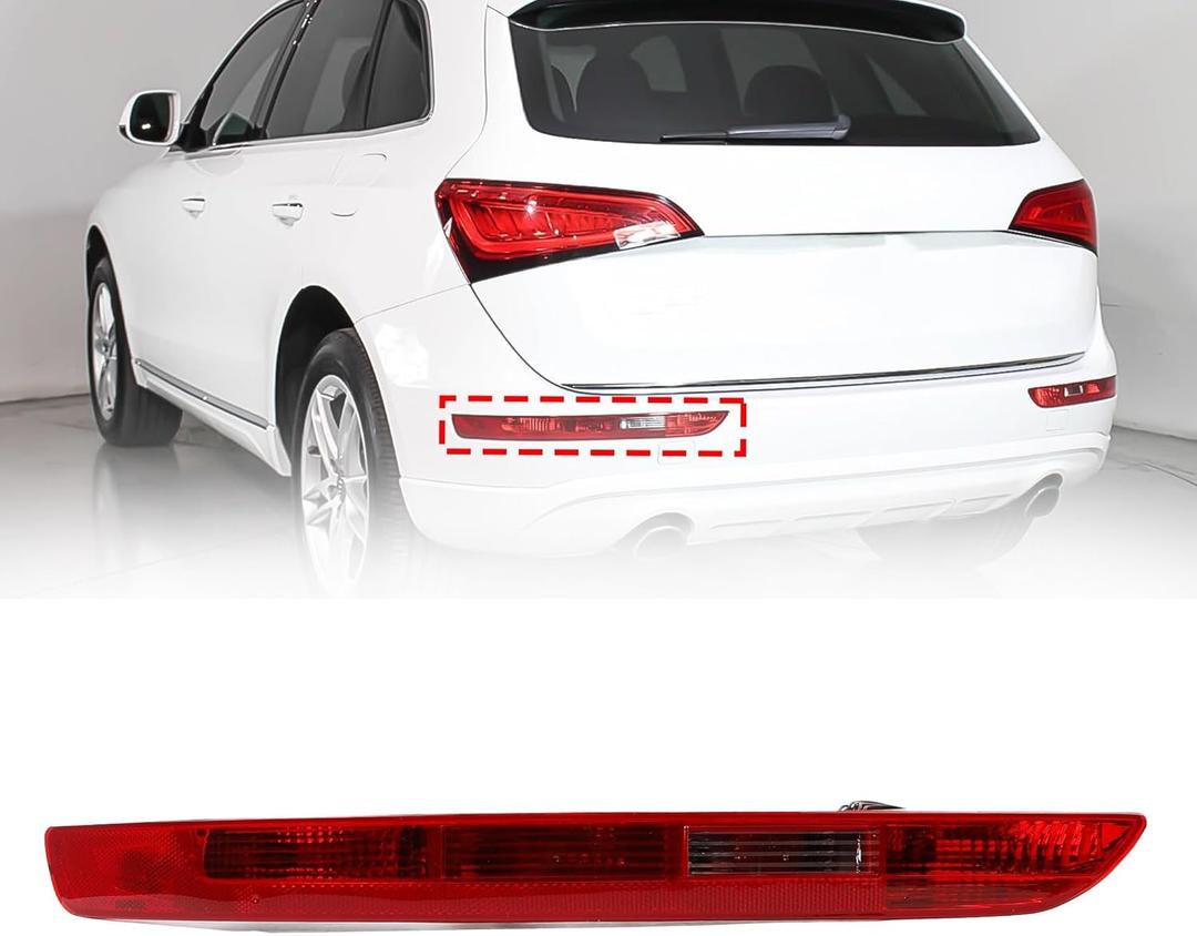 Dasbecan Left Driver Side Rear Bumper Brake Tail Light Fog Lamp Compatible with 2009-2016 Audi Q5 Replaces# 8R0945095B