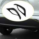 Car Accessories Fit For Toyota Highlander 2020 2021 2022 2023 2024 2025 Exterior Decoration Rear Fog Light Lamp Frame Cover Trim (Black) ABS 2 PCS