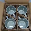 MONITO 12 OZ Coffee Mugs Set of 4, Ceramic Coffee Mugs,Modern Coffee Mugs Set with handle for Tea/Latte/Cappuccino/Milk/Cocoa (BLUE, 4 Count Pack of 1)