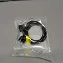 5FT Short Black Power Extension Cord Indoor Use with 125V 5A 625W 2-Prong 2 Outlets Ideal for Holiday Lights, Lamps, Security Cameras, Appliance (1 Pack)