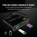 4K Media Player for USB Drive & SD, Ultra HD Digital Signage Player with HDMI/AV Output, H.265 H.264 MKV MP4 Video, MP3 Music, JPG Photo, Auto Play & Resume, Loop Playback
