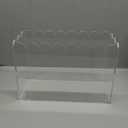 Acrylic Magazine Holder,Magazine Rack Floor,Crystal Clear Stylish Organizer with Luxe Gold Metal Feet and Wave Edge Design Space Saving Storage for Books Newspapers Office Supplies,Home Office