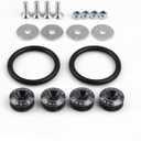 Wheel Lug Nut Racing Chrome Quick Release Fasteners Universal Replacement for Car Front/Rear Bumpers Surrounds Reinforcement RS-QRF001 Wheel Nut Caps (Color : Titanium)