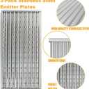 BBQ-PLUS 17 Inch Emitter Plates Replacement for Charbroil Tru Infrared Grill Replacement Parts 463242715, 463242716, 463257520, 463276016, 466242715, 466242815, CHRG533-0009-W1, Lowes 606682, 639322