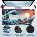 Mouse Pad Gaming - Desk Mat for Keyboard and Mouse - Large Mouse Pad for Desk, Mousepad (35.4" X 15.7") with Non-Slip Base, Desks Pad Mat Office and Home, 35.4L x 15.7W inches