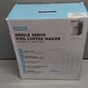 Hot & Iced Coffee Maker with Magnetic K-Pod Organizer (Pods Not Included), Stores 10 Pods, 4-5 Cups Coffee Maker & Single-serve Brewer for K Cup & Grounds, 40oz Removable Water Tank, White