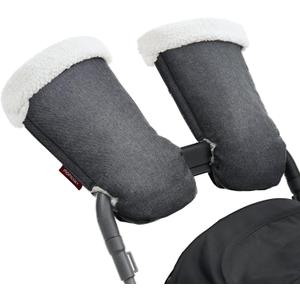 Momcozy Stroller Gloves Warmmuffs | Universal Winter Anti-Freeze Stroller Mittens | Winter Handmuff Stroller Accessories | Ultra-Plush,Weather-Proof | Foldable Adjustable | Shopping Golf Pet Cart (Black)