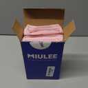 MIULEE Solid Color Sheer Curtains 84 Inches Long 2 Panels Set - Elegant Lightweight Grommet Light Filtering Window Voile Panels/Drapes/Treatment for Bedroom Living Room W42 x L84 Inch, Blush