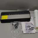 Bonsenkitchen Vacuum Sealer, Multi-Functional Food Sealer with 1 Roll Bag+ 5 Bags, Bag Storage | Built-in Cutter, Silver-Stainless steel