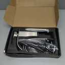 Bathroom Faucets Brushed Nickel Waterfall Bathroom Sink Faucet Modern Single Handle Bathroom Faucet for 1 or 3 Hole Mxier Tap Washbasin Faucet with Deck, Pop-up Drain and Supply Hoses