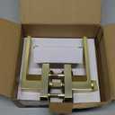 Square Privacy Gold Door Handles (No Key) for Bathroom and Interior Closet, Heavy-Duty Brushed Gold Reversible Door Lever, Satin Brass, 1 Pack