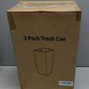 Bathroom Trash Can with Lid, 2 Pack 4 Gallons/15 Liters Garbage Can with Pop-Up Lid, Small Plastic Trash Can, Slim Trash Bin Waste Basket for Bathroom, Bedroom, Office, Living Room(Black)