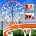 Dripex Solid Basketball Rim 18" Replacement Breakaway Wall Mounted Outdoor Heavy Duty Solid Steel 18 Inch Rim Double Spring with All Weather Net