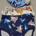 Boboking 100% Cotton Little Boys Briefs Soft Dinosaur Truck Toddler Underwear (6)