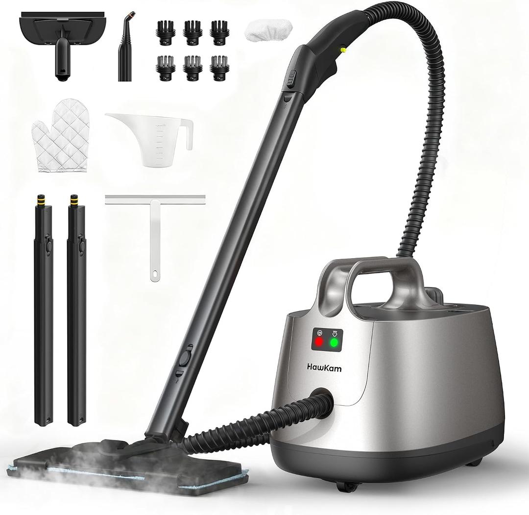 Steam Cleaner for Home, 293°F 58 PSI Powerful Handheld Steam Cleaner, 21 Attachments, 50Oz Large Capacity, for Kitchen Grease, Bathroom Grime, Floors & More