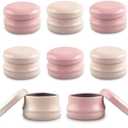 10Gram Lip Balm Containers, 8pcs Round Metal Salve Tins with Lids, Mini Candle Jars, Small Sample Containers for Balms, Salves, Cosmetic, Nail Polish, DIY Items (Pink), Set of 5