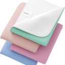 Incontinence Bed Pads - 4 Pack 34" x 36" Reusable Waterproof Mattress Protectors - Highly Absorbent, Machine Washable - for Children, Pets and Seniors - Multi Color - Royal Care