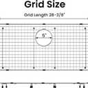 Sink Bottom Grid 28-3/8" x 14-3/16", Rear Drain with Corner Radius 3/8", Sink Protector Stainless Steel Material Sink Bottom Grid for Single Bowl Sink