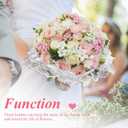 White Lace Handle Bouquet Holder Bouquet Holder Foam Floral Handle Wedding Bridal Bouquet Holder DIY Floral Fresh Artificial Flower Holder