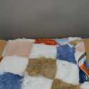 Checkered Rug 6x9 for Living Room, Modern Rainbown Shag Rug Washable Non-Slip Large Area Rug Super Soft Indoor Fuzzy Carpet Fluffy Rugs for Bedroom Home Aesthetic Decor