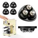 Self Adhesive Ball Casters, 360 Swivel Mini Universal Caster Wheels for Countertop Equipment & Small Furniture, Black (Black-4pcs)