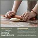 Muso Wood Sapele Wooden French Rolling Pin for Baking, Tapered Roller for Fondant, Pie Crust, Cookie, Pastry (French 15-3/4inch)