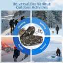 Crampons 19 Stainless Steel Spikes Ice Cleats for Shoes and Boots,Snow Traction Cleats Ice Grips for Hiking, Mountain Climbing,Walking,Fishing for Men & Women (Large)