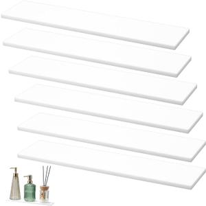 Leinuosen 6 Pcs Medicine Cabinet Shelves Replacement 13 Inch Bathroom Cabinet Shelf Medicine Shelves Suitable for Bathroom Living Room Kitchen Wall Mounted and Hanging (Plastic)