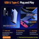 Ozeino 2.4GHz Wireless Gaming Headset for PC, Ps5, Ps4 - Lossless Audio USB & Type-C Ultra Stable Gaming Headphones with Flip Microphone, 40-Hr Battery Gamer Headset for Switch, Laptop, Mobile, Mac (Black and White)