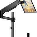 WALI Single Monitor Arm 13-32 Inch, Single Monitor Mount, Vesa Desk Mount up to 19.8lbs Gas Spring Arm with Clamp, VESA 75x75mm or 100x100mm Compatibility(GSDM001), Black
