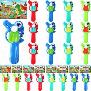 24 Pack Mini Portable Fans with Cards Gifts Cute Animal Fruit Ice Cream Handheld Press Cooling Fans for Summer Birthday Party End of the Year Pool Outdoor Activity Prize Exchange(Dinosaur)