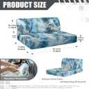 Blue Marble Print RV Dinette Cushion Covers RV Stretch Sofa Seat Slipcovers Include 1 Bench Cover 1 Backrest Cover Comfortable Camper Cushion Slipcover RV Accessories for Inside